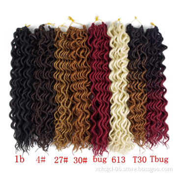 Wholesale Pricewholesale Crochet Braiding Hair Braids Synthetic Crochet Braid faux dredlock soft curly faux locs for Women